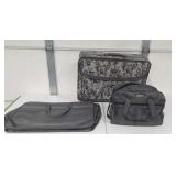 Gray travel luggage