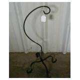 Wrought iron hanging basket stand. 37" high.