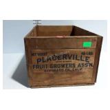 Fruit crate with advertisement &  paper label -
