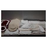Table linens, handmade placemats and trivets,