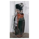 Golf Bag with misc. Clubs, seller code LW