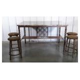 5pc Kitchen Island style Table with 4 Stools to