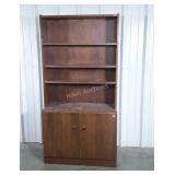 Mid Century 2pc. Wall unit bookcase cupboard with