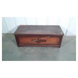 Blanket Chest, Depression era. Contact paper on