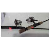 Two Fishing Poles, Zebco, and Shakespeare
