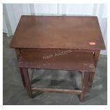 Nest of 2 small mid century Side Stands. Shows