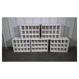 Five Pigeon Hole Storage Cabinets, 15 slots per