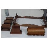 Wooden wall decor unit, gun rack, mail holder,