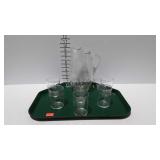 7-pc Etched glass beverage set