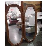 Two Mirrors, angled corner frames, 19x46" Seller