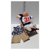 Cabbage Patch doll with beach chair and extra
