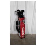 Golf Bag with misc. Clubs, seller code LW