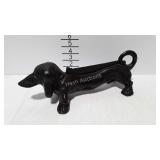 Cast iron Dachshund boot scraper, 14" long