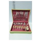 Silver chest with 61-pc flatware set - 1847 Rogers