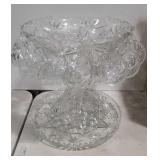 Anchor Hocking American Pres-Cut punch bowl set -