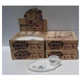 Federal Glass Co. 4 Patio Snack Sets with original