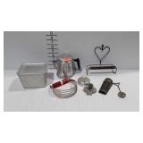 Kitchenware - aluminum peculator pot, cookie