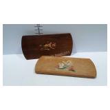 Wooden serving trays - 16 x 8, four hunt scenes