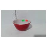 Pyrex red bowl #402, some exterior scratches