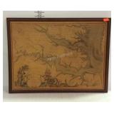 Framed  picture - Jamestown, Williamsburg, and
