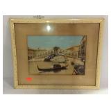 Framed picture of bridge