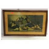 Framed picture of fruit