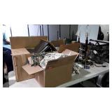 Misc lot. Lamps, decor christmas lights, note