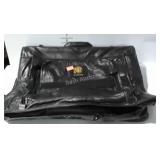 Clothing Garment Bag. Black leather with Redskins