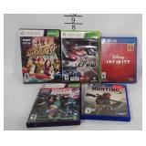 Games - 3 XBox 360 and 2 PS4