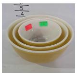 Pyrex, 3-pc mixing bowl set, yellow #401, 402, and