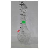 Lead crystal wine decanter with stopper