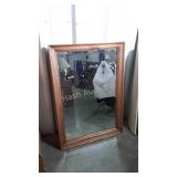 Oak Framed Wall Mirror, 29x41"