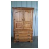 Oak Clothing Armoire, A True Armoire with hidden