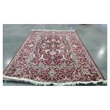 Rug, room size at 79x117", red with like tone