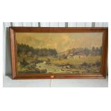 Framed print. MOUNTAINS IN AUSTRIA, by H.