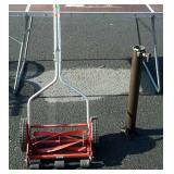 Base to umbrella and reel mower