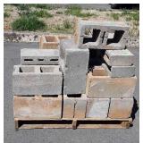 Pallet of 20 plus cinder block