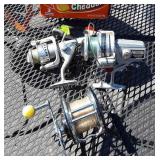 Box with fishing reels