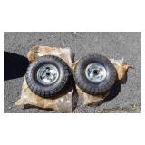 Two handcart tires, size 4.10/3.50-4