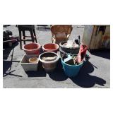Group lot of plastic planters