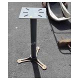 Metal table base 30 inches tall