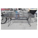 Wrought Iron patio table 71 inches long by 45