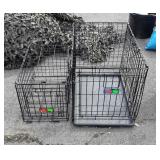 Medium size metal dog cage and small metal dog