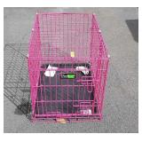 Small metal pink pet cage