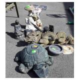 Group lot of small lawn decor statues, seller