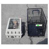 Two small pet carriers