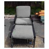 Heavy Duty patio chair and foot stool with