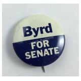 Byrd for senate political button