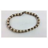 Sterling silver pearl bracelet