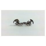Sterling silver bat earrings